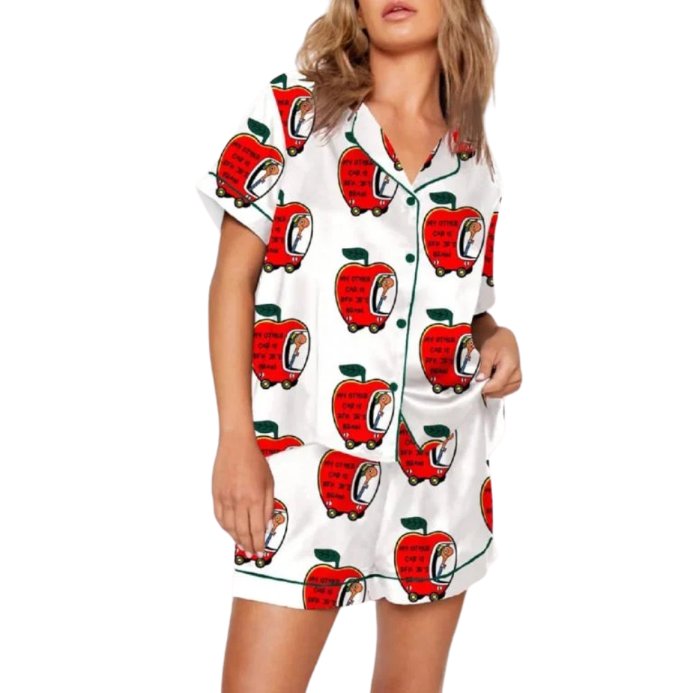 My Other Car Printed Pajama Set