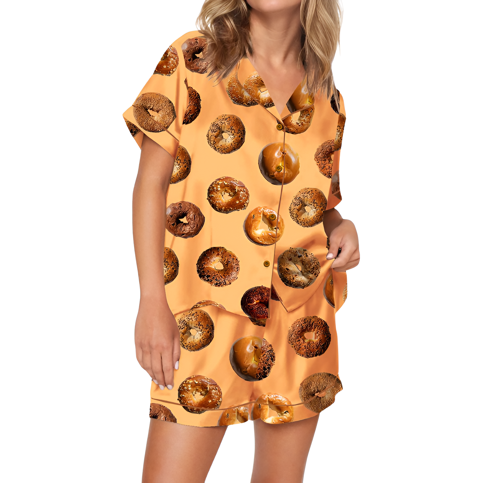 Bagel Satin Pajama Set