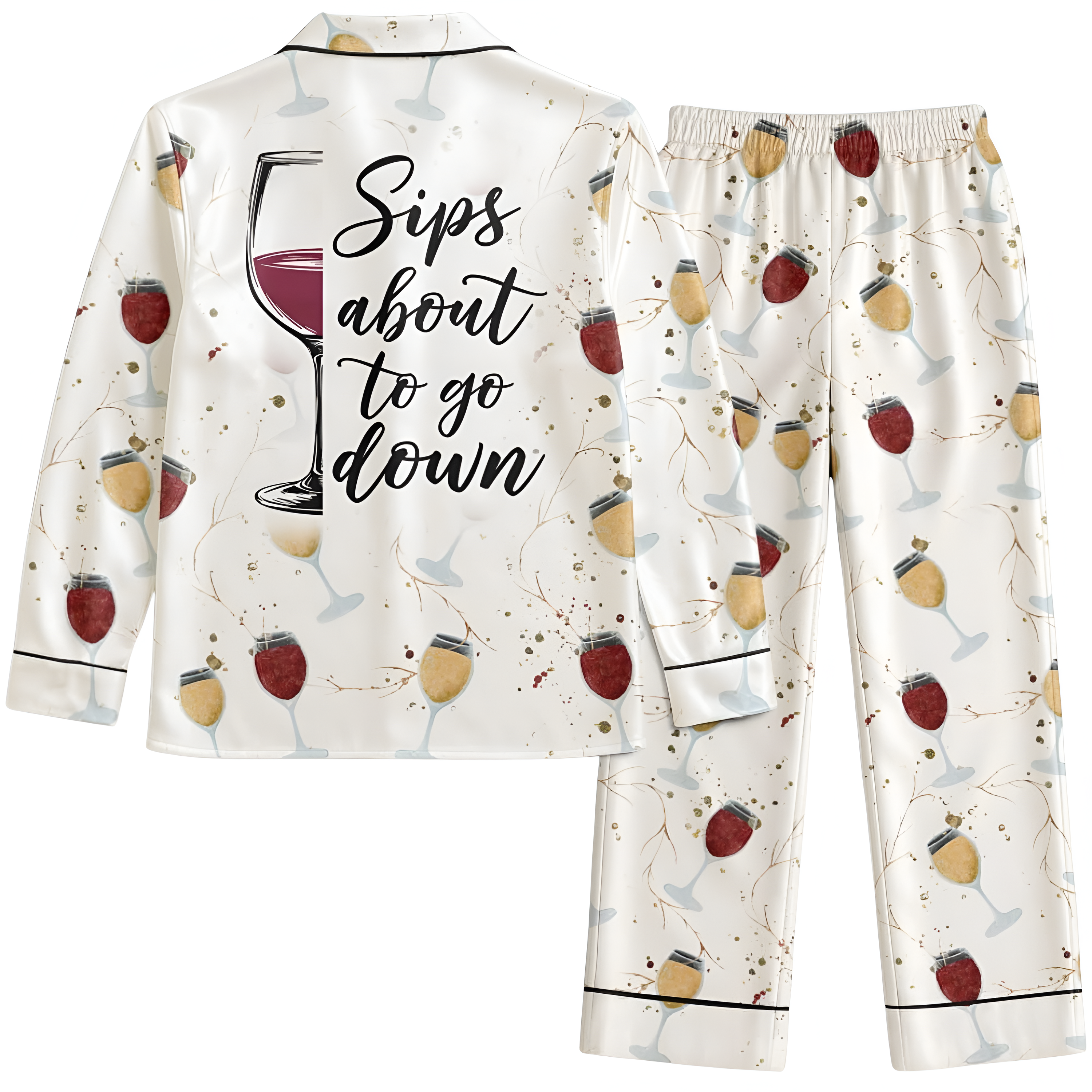 Glass Personalized Print Pajama Set
