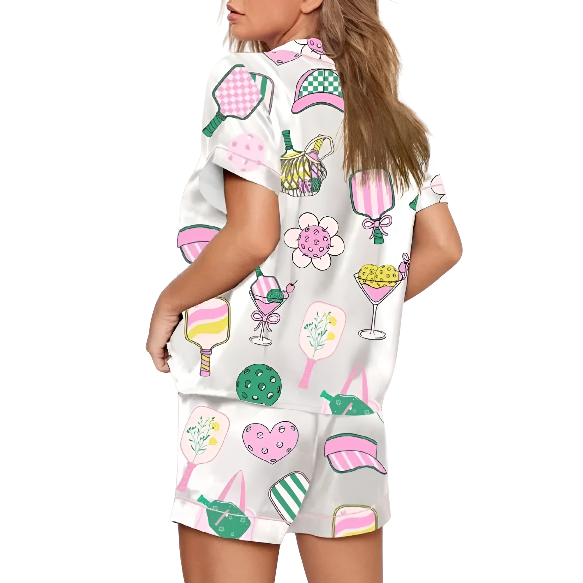 Pickleball Sports Printed Pajama Set