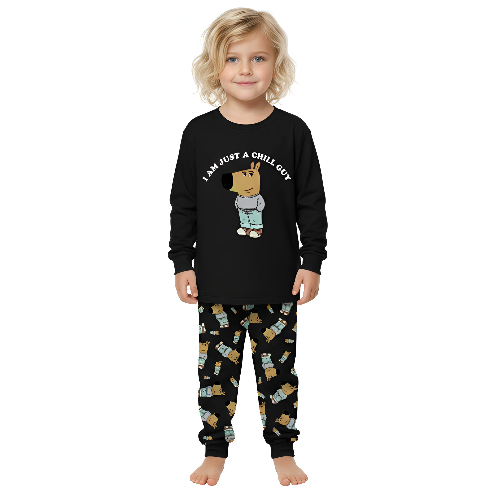 I Am Just A Chill Guy Prined Casual Pajama Set