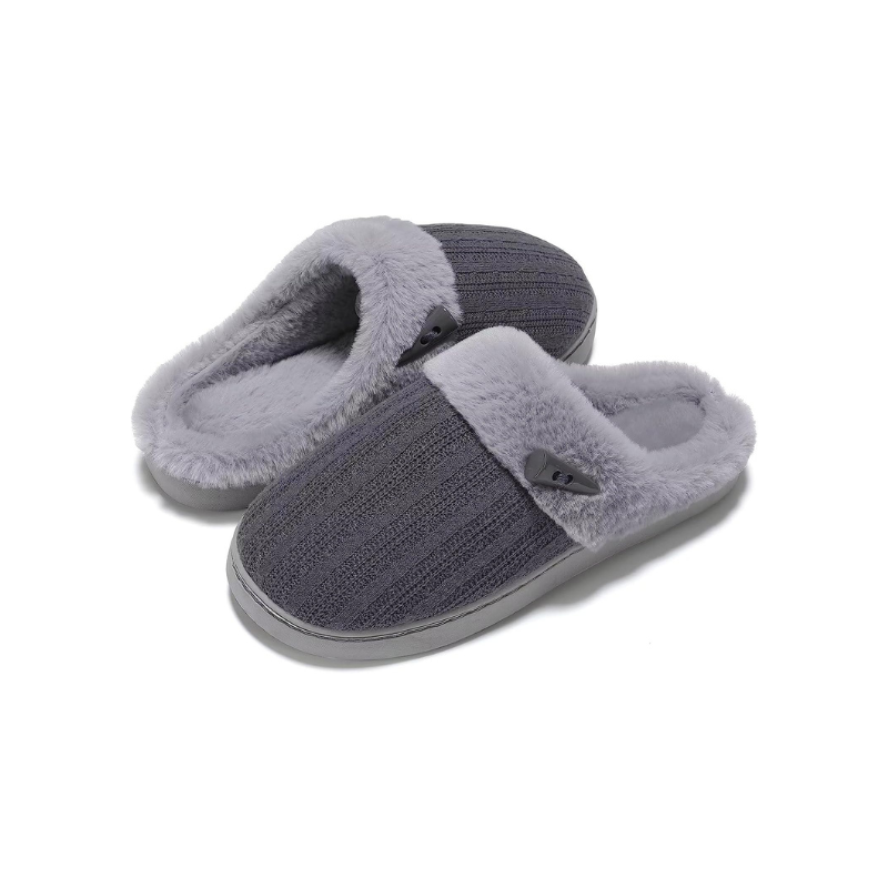 Slip On Fuzzy Memory Foam Slippers