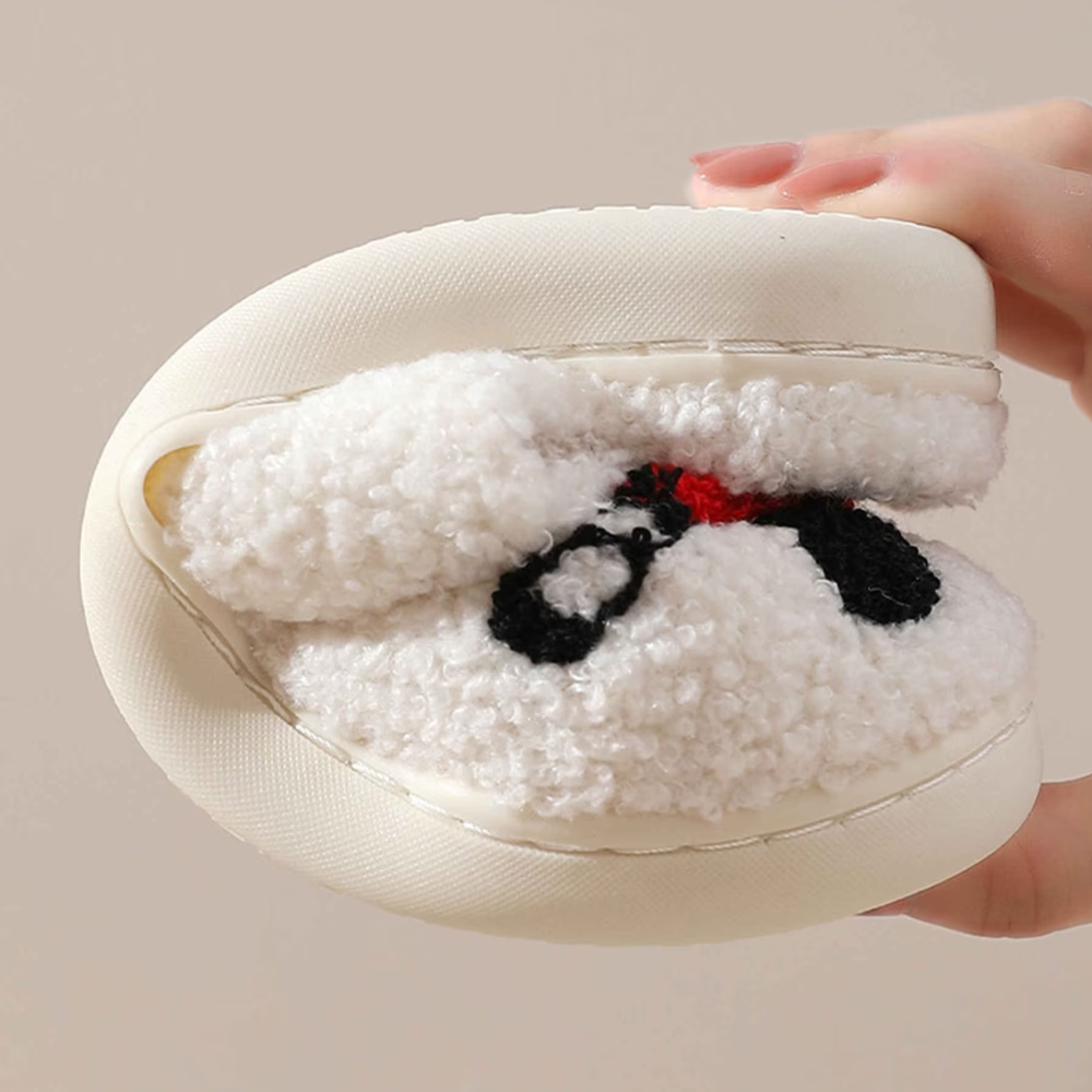 Heart Slippers Fluffy Bad Bunny Slippers | Winter Slides