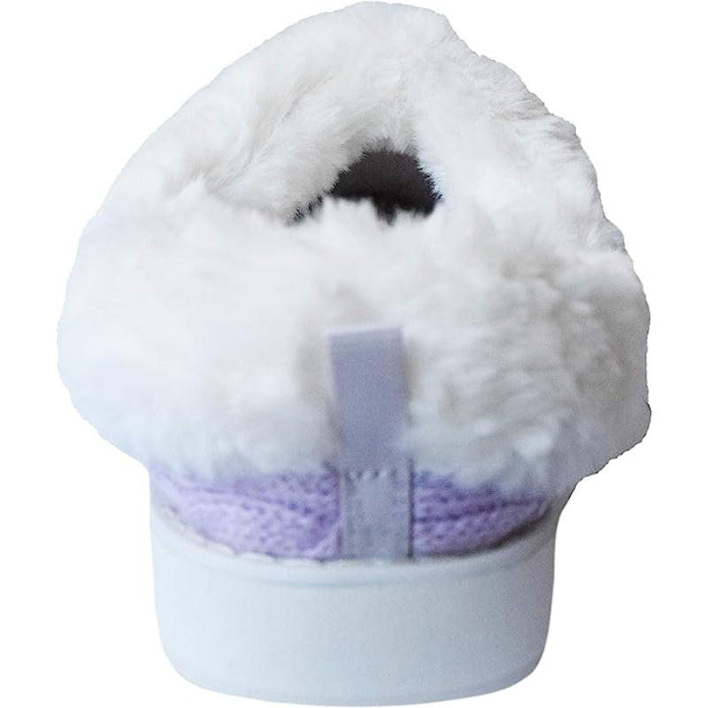 Cable Knit Memory Form Slipper With Rubber Sole