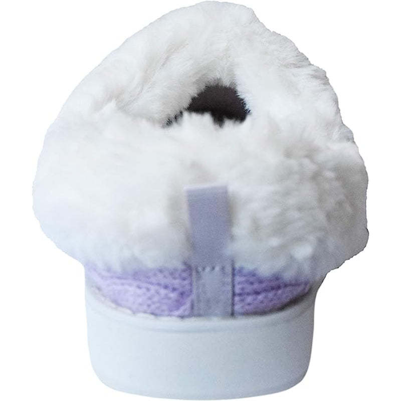 Cable Knit Memory Form Slipper With Rubber Sole