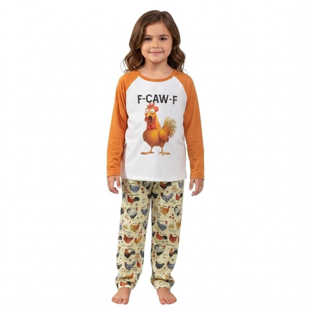 Funny Chicken Theme Pajama Set