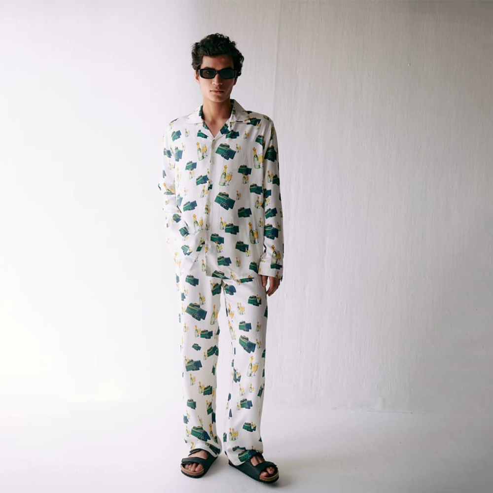 Leslie Bibb Kate Printed Pajamas Set