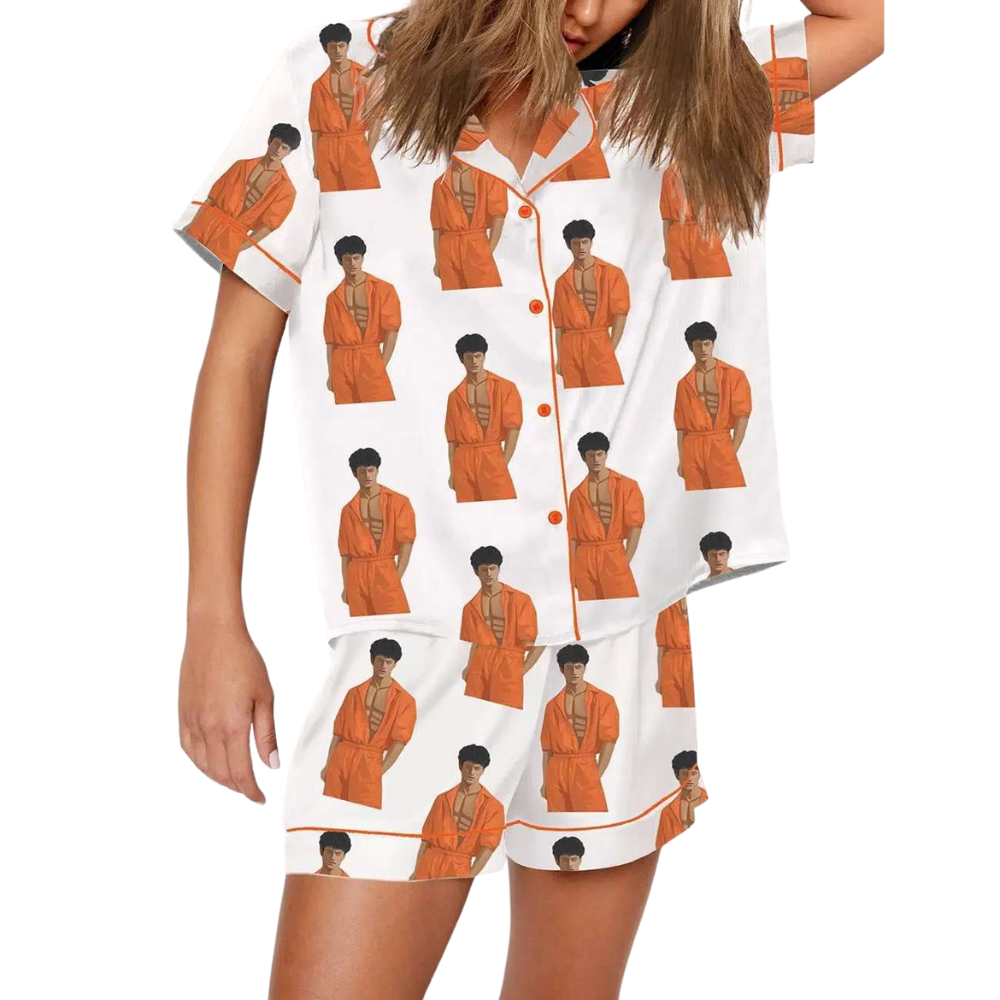 Bold Luigi Mangione Graphic Printed Pajama Set
