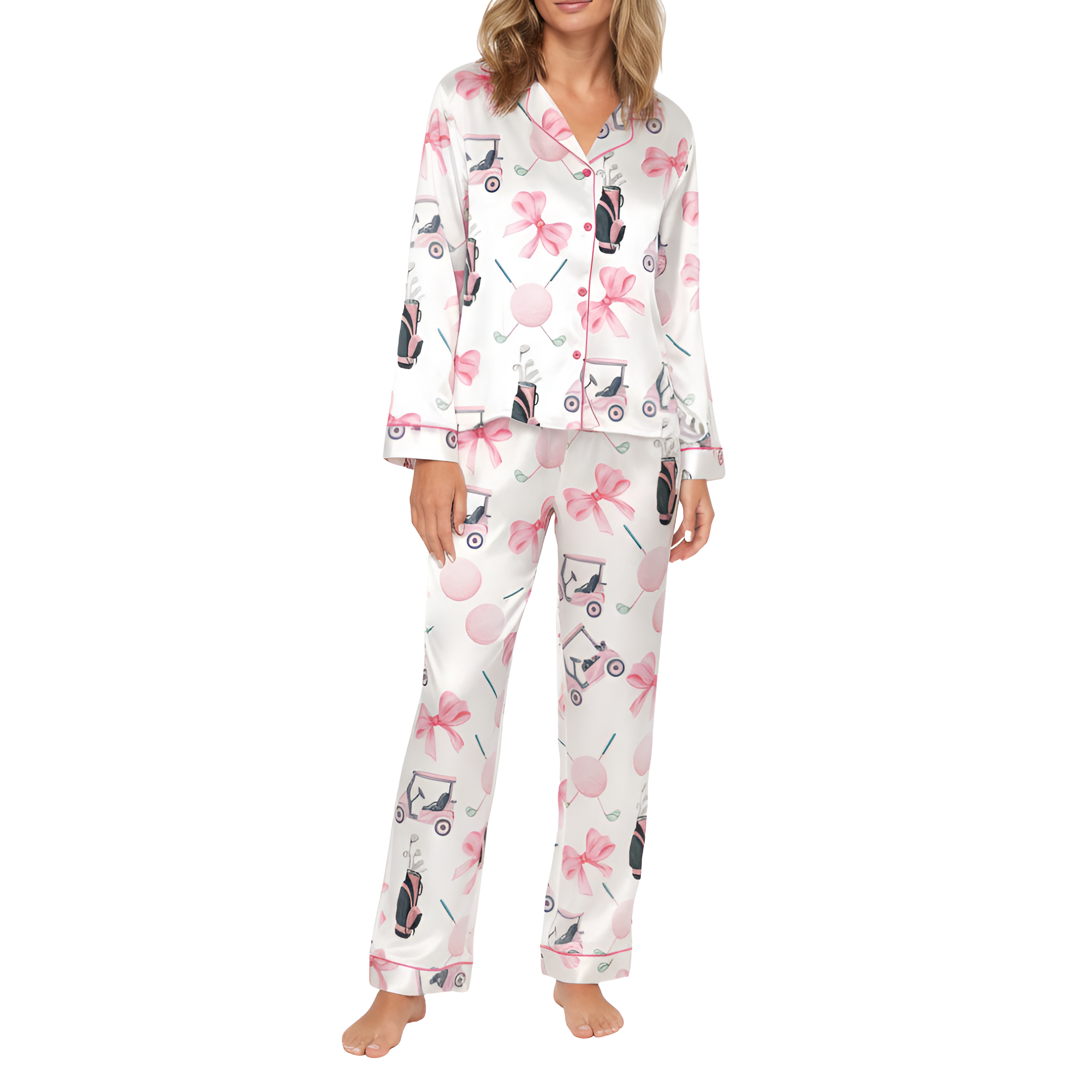 Coquette Golf Satin Pajama Set