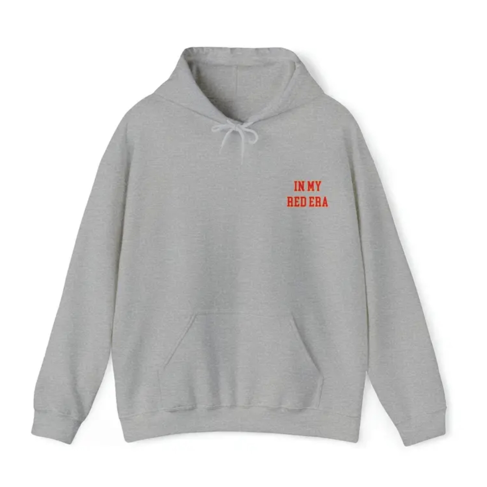 Taylor and Kelce, Karma is My Tight End Sweatshirt, In My Red Era Hoodie