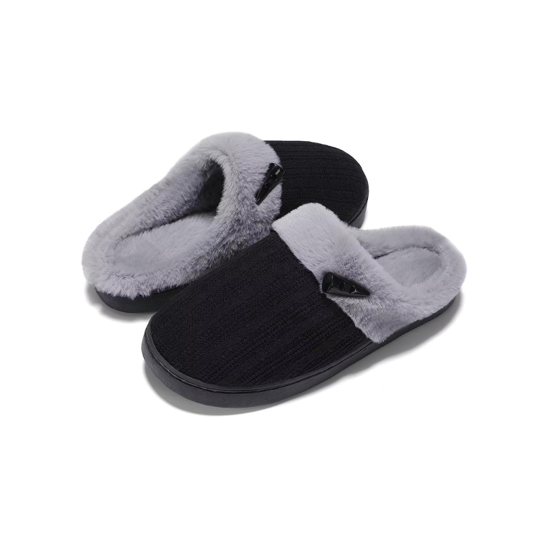 Slip On Fuzzy Memory Foam Slippers