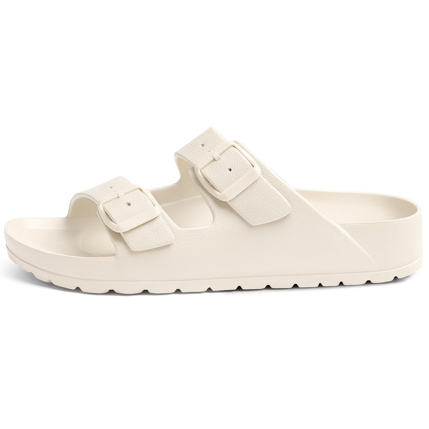 Lightweight Slip On Slide Waterproof Sandals With Adjustable Double Buckle For Women