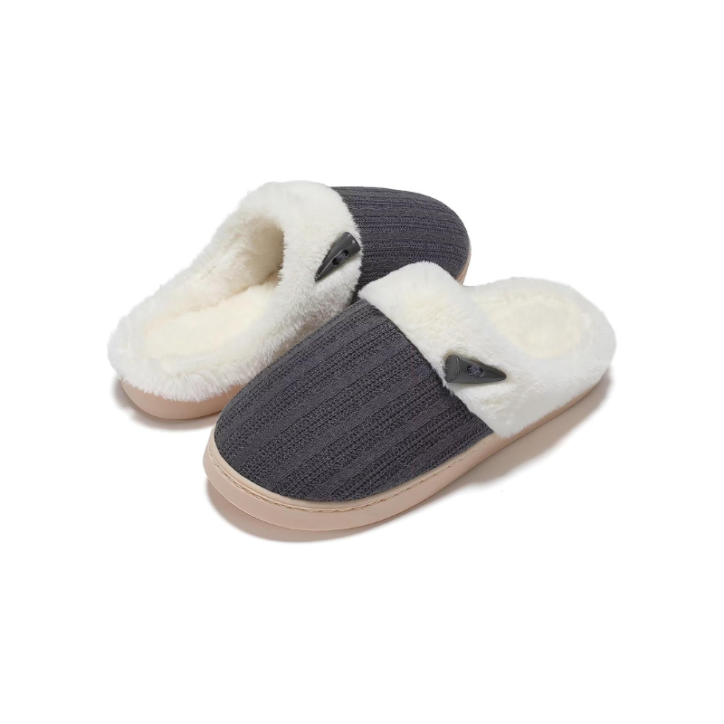 Slip On Fuzzy Memory Foam Slippers