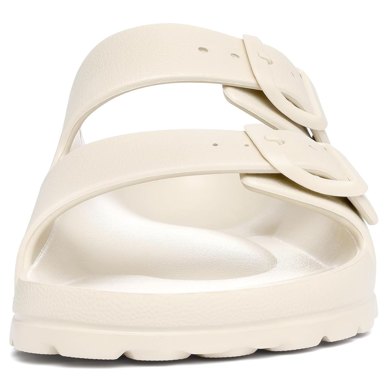 Lightweight Slip On Slide Waterproof Sandals With Adjustable Double Buckle For Women