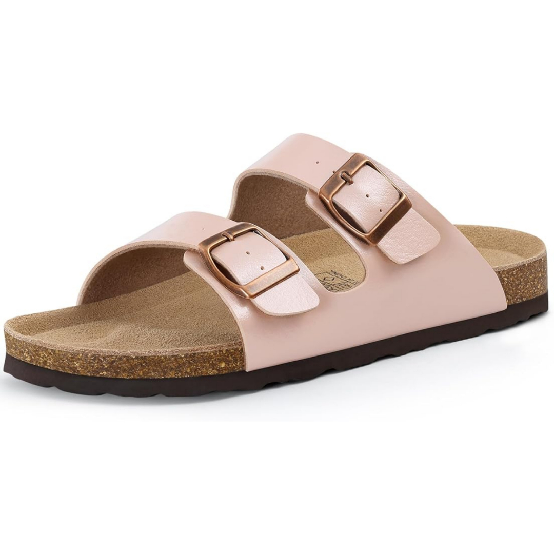 Cork Foot bed Arch Support Slide Sandal With Adjustable Buckle for Men And Women