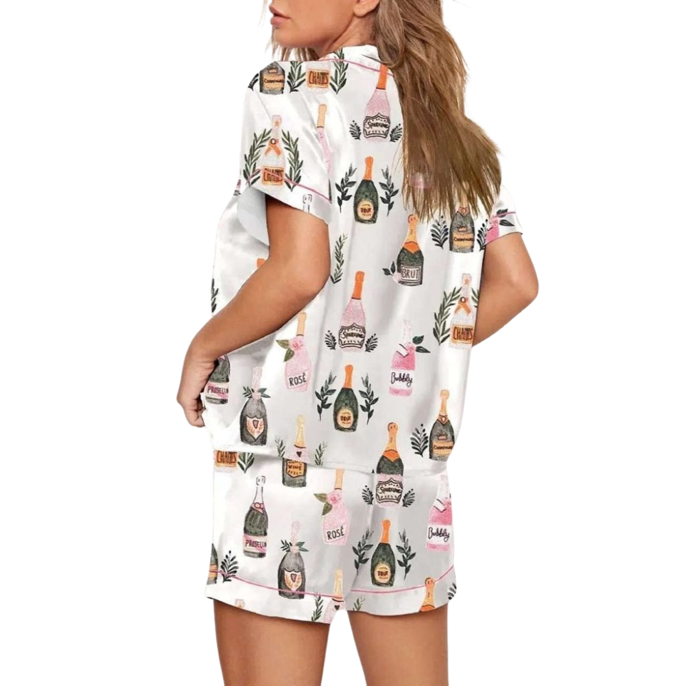 Luxury Bottle Theme Sleepwear Pajama Set