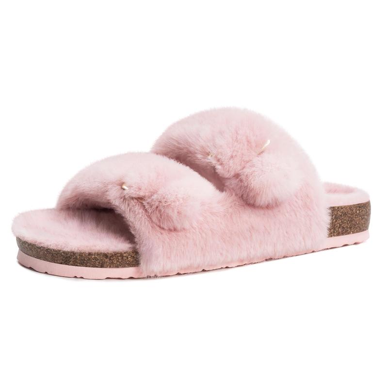 Casual Fuzzy Slip On House Slippers For Women 