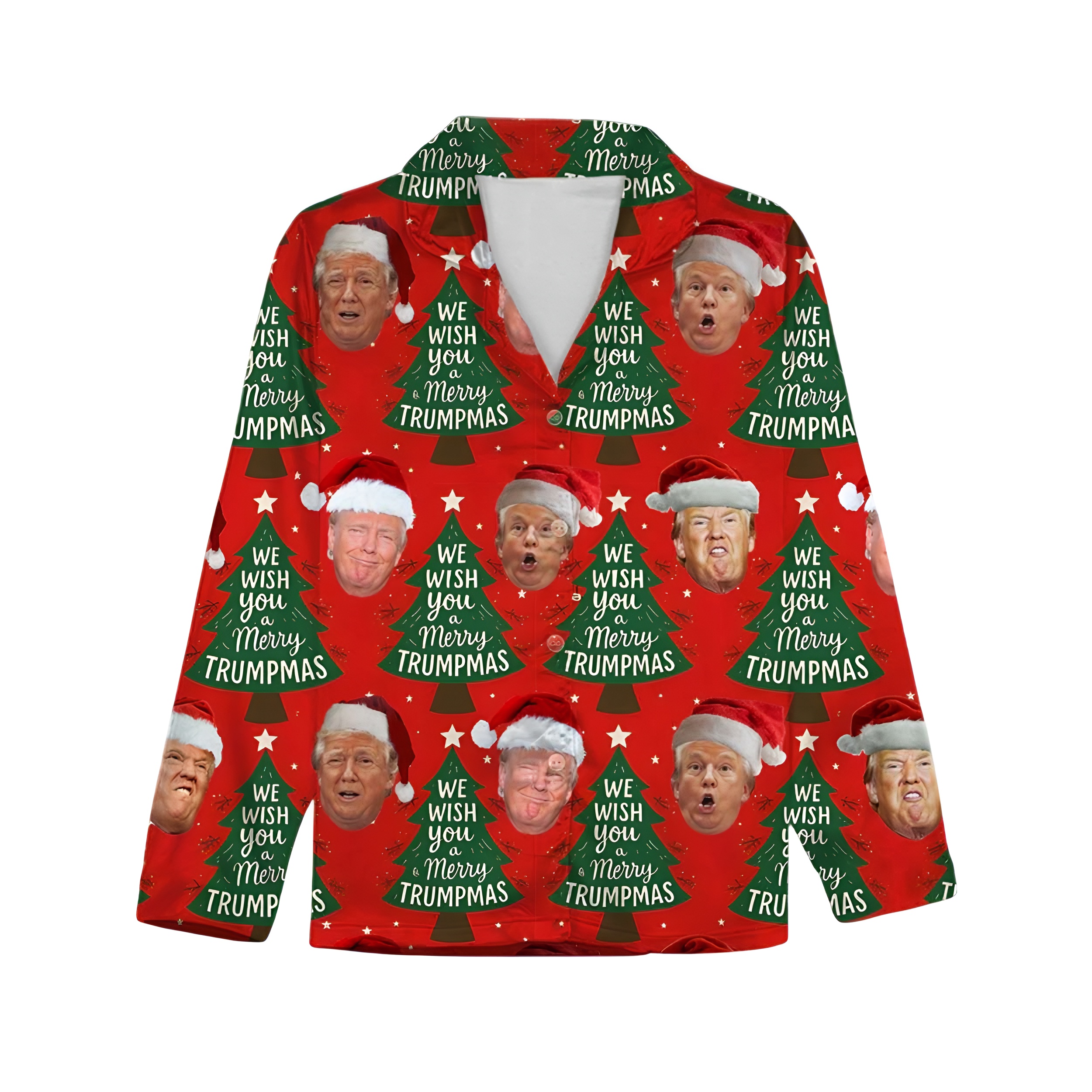 President We Wish You A Merry Printed Pajamas Set