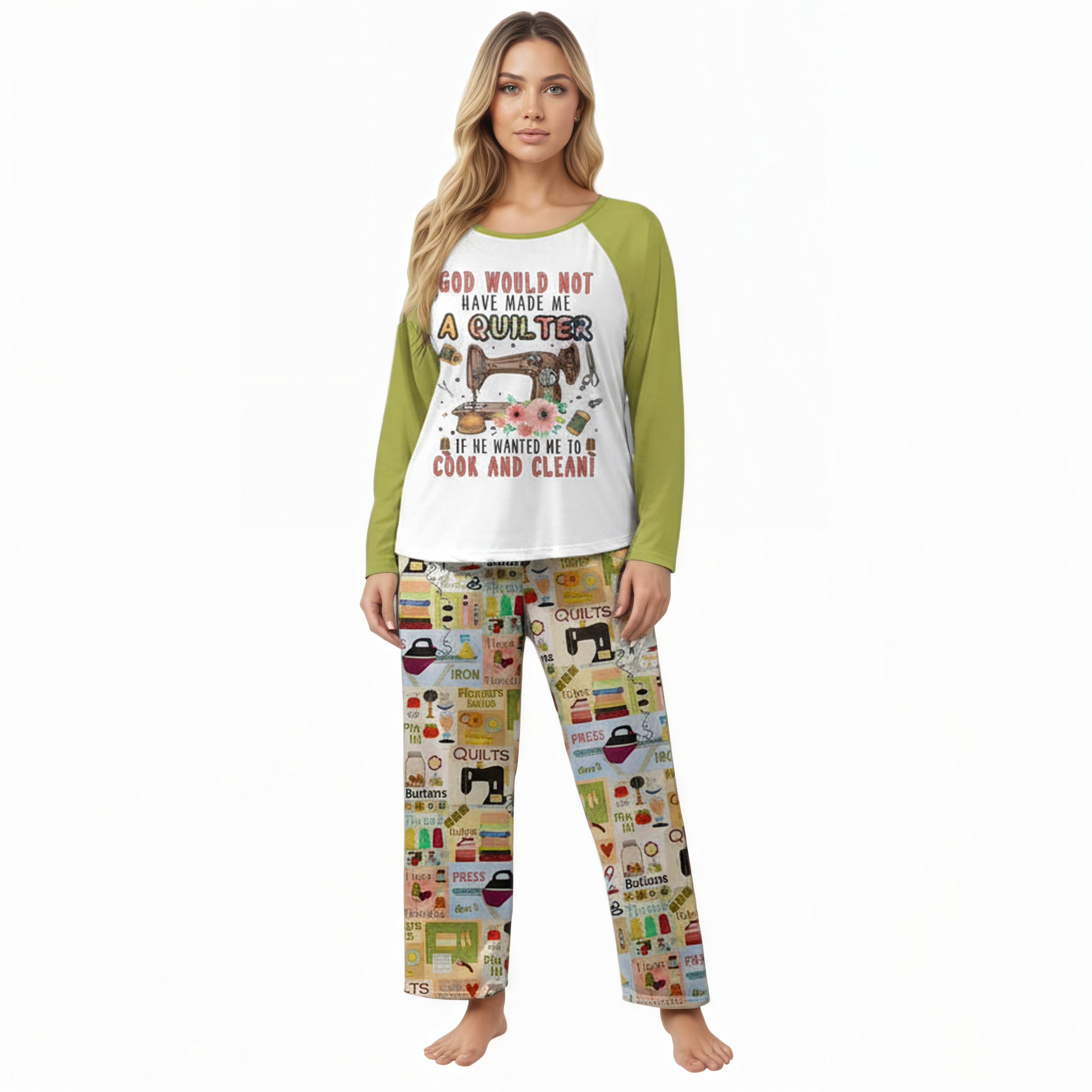 Quilting Tools Graphic Lounge Pajama Set