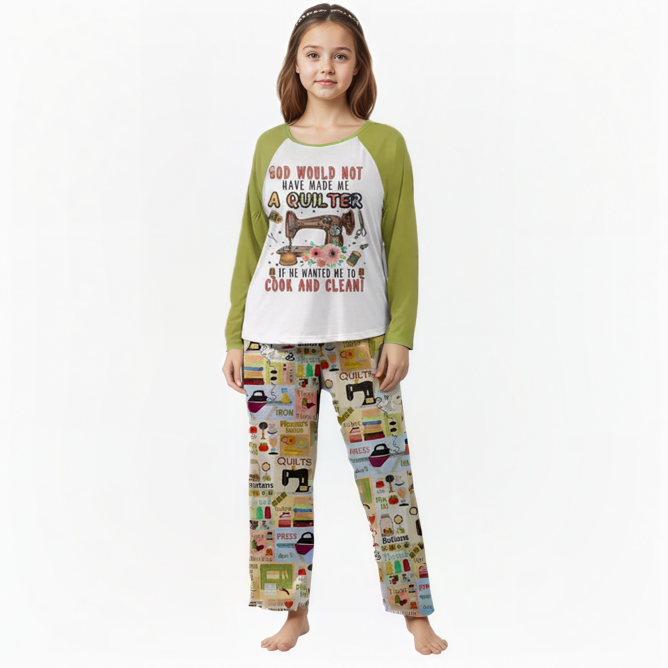 Quilting Tools Graphic Lounge Pajama Set