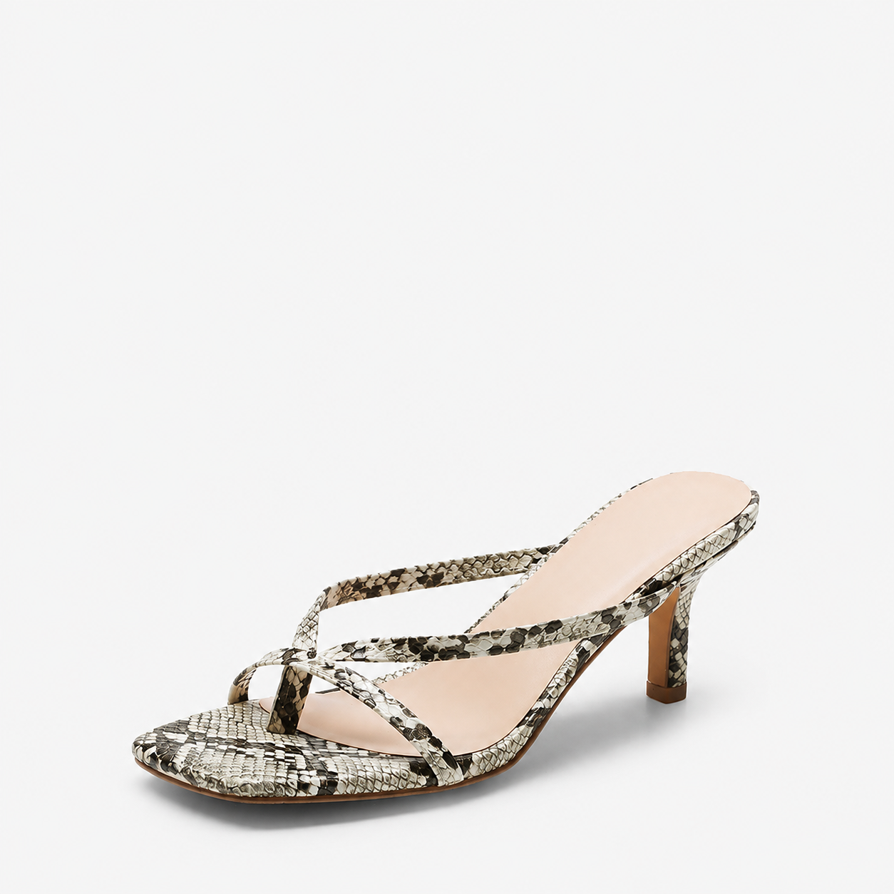 Square Front Slip On Sandals with Cushioned Design for Casual Wear for Women