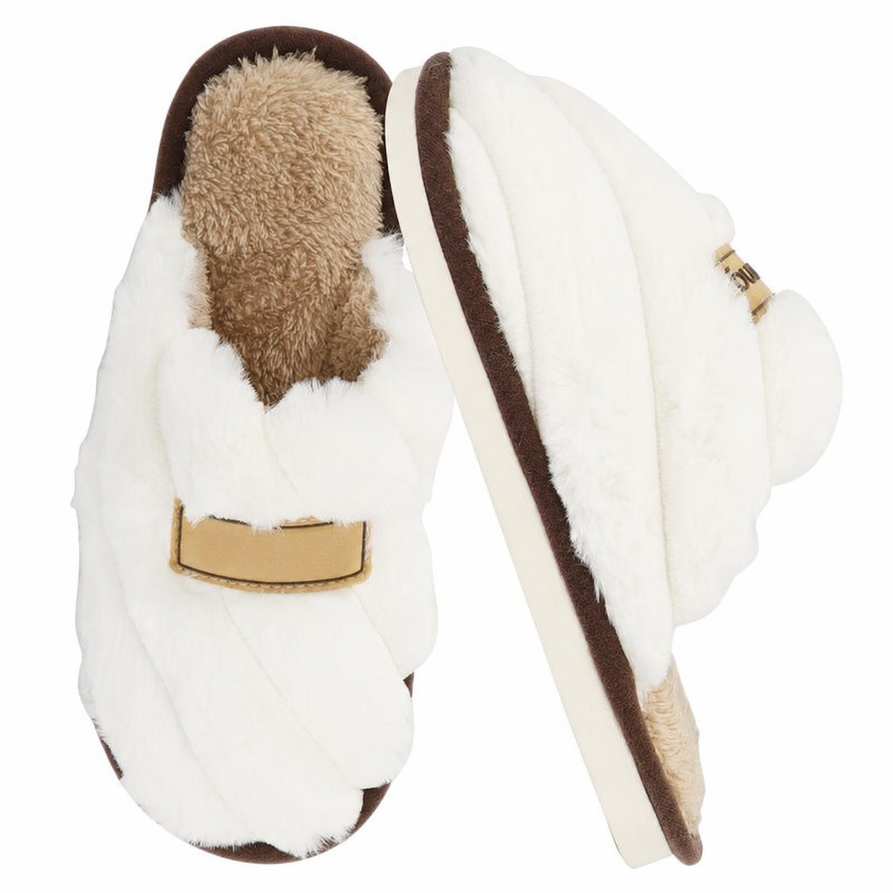 Thick Sole Indoor Outdoor Fur Slippers For Women