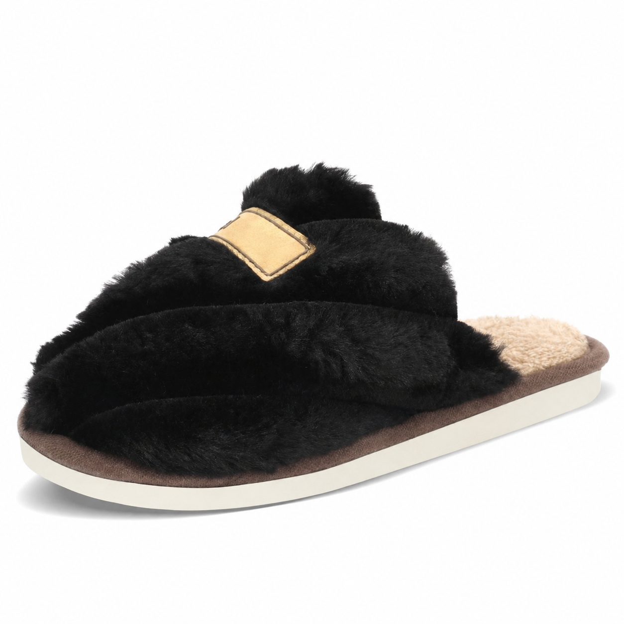 Thick Sole Indoor Outdoor Fur Slippers For Women