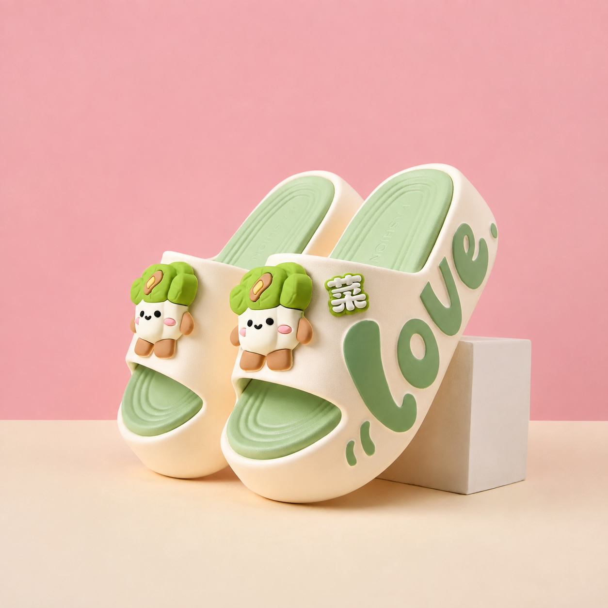 Casual Summer Cartoon Print Eva Slippers For Women