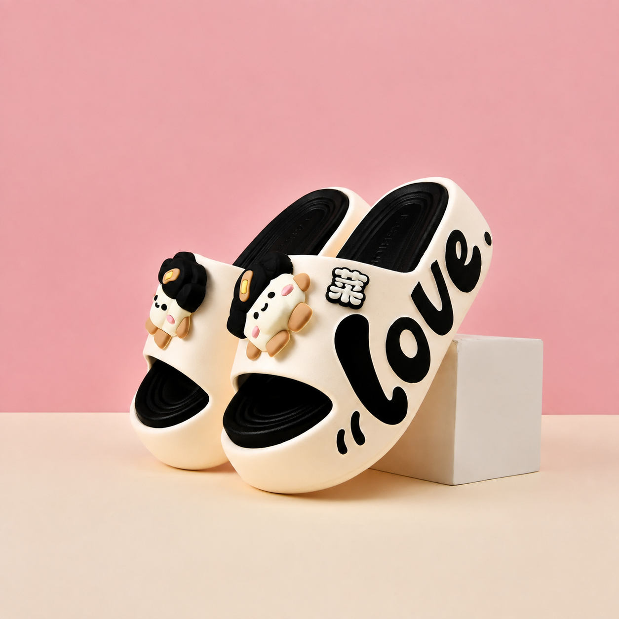 Casual Summer Cartoon Print Eva Slippers For Women