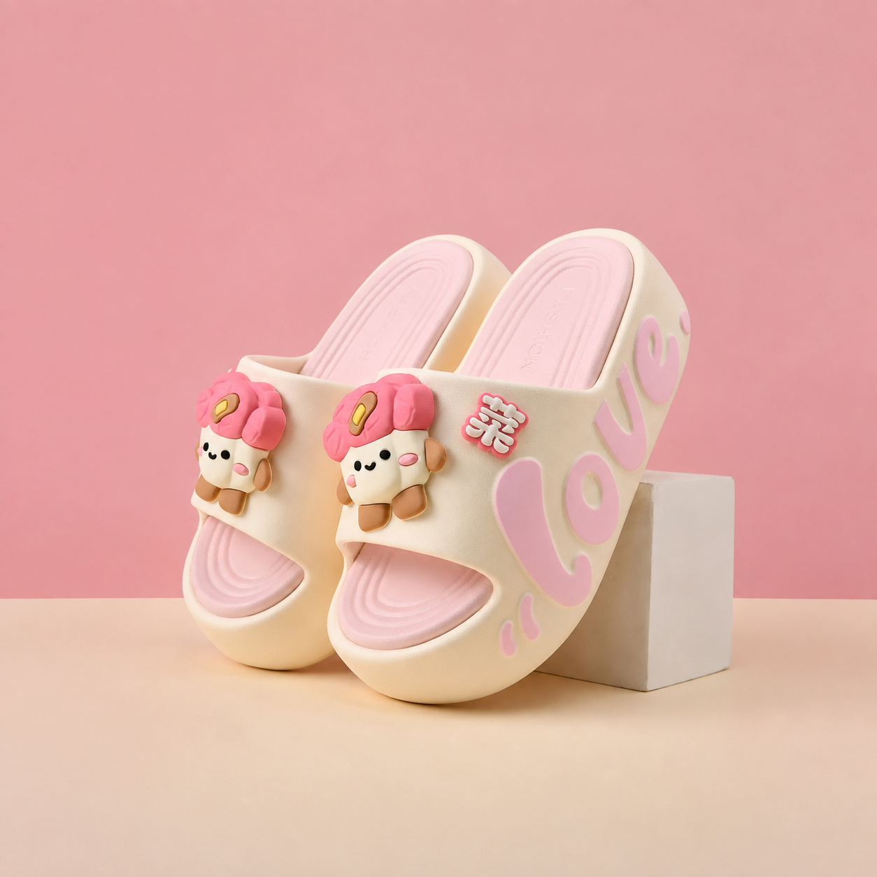 Casual Summer Cartoon Print Eva Slippers For Women