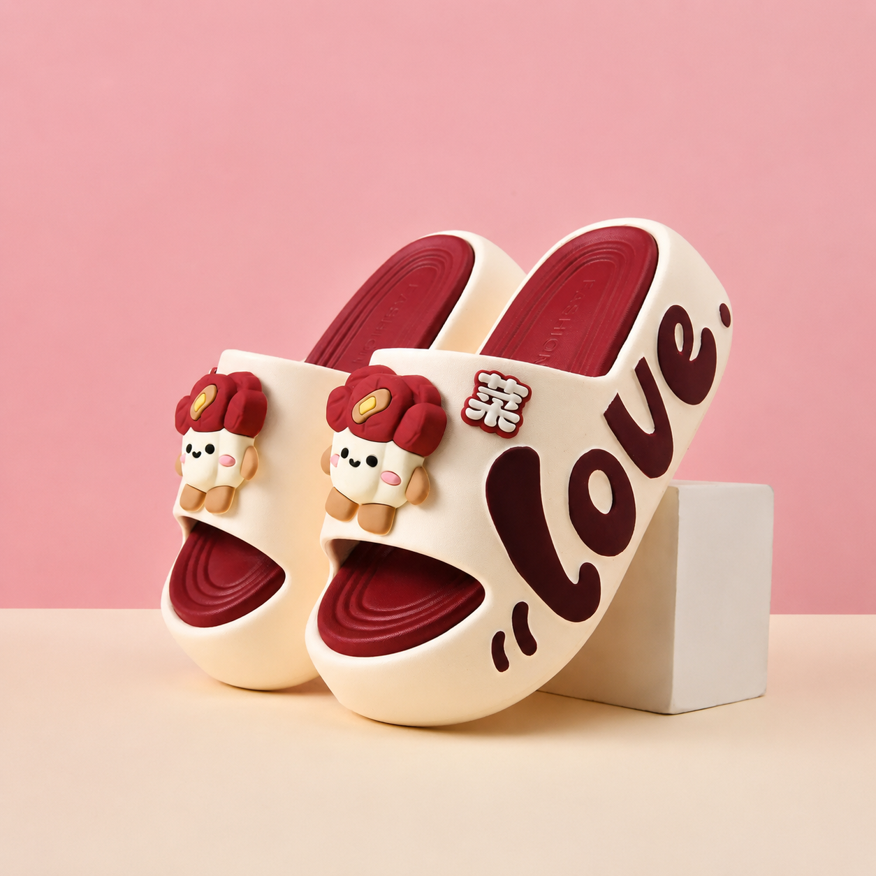 Casual Summer Cartoon Print Eva Slippers For Women