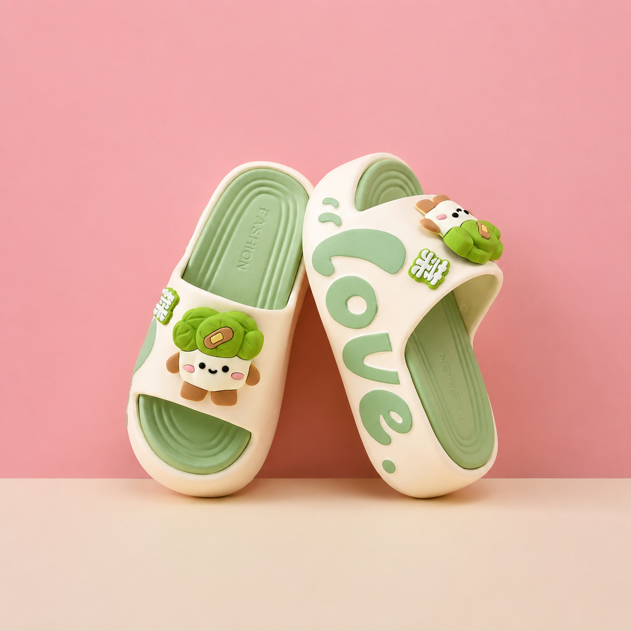 Casual Summer Cartoon Print Eva Slippers For Women