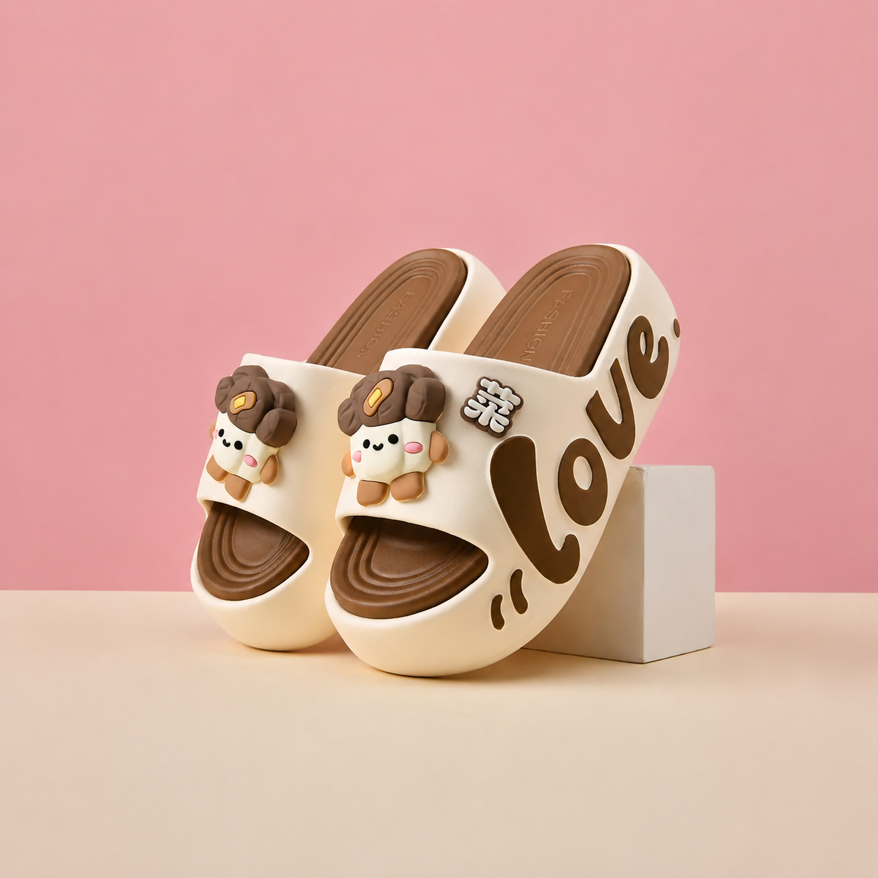 Casual Summer Cartoon Print Eva Slippers For Women