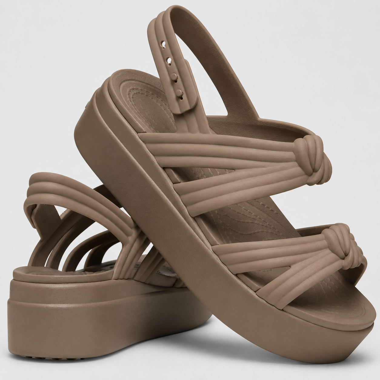 Knot Strap Low Wedge Sandals for Women