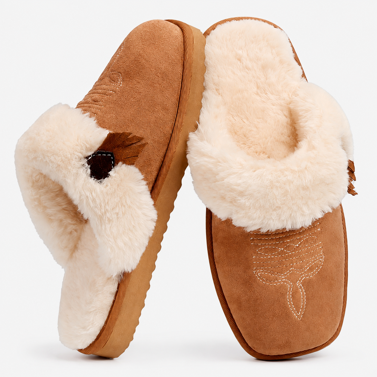 Faux Fur Fluffy Boot Slippers For Women