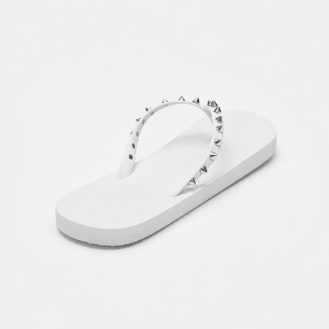 Casual Summer Spiked Decor Flip Flops For Women