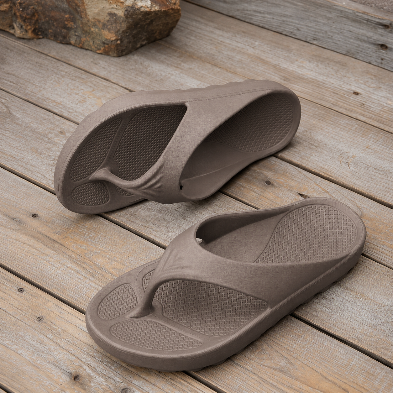 Casual Solid Open Toe Flip Flops For Women