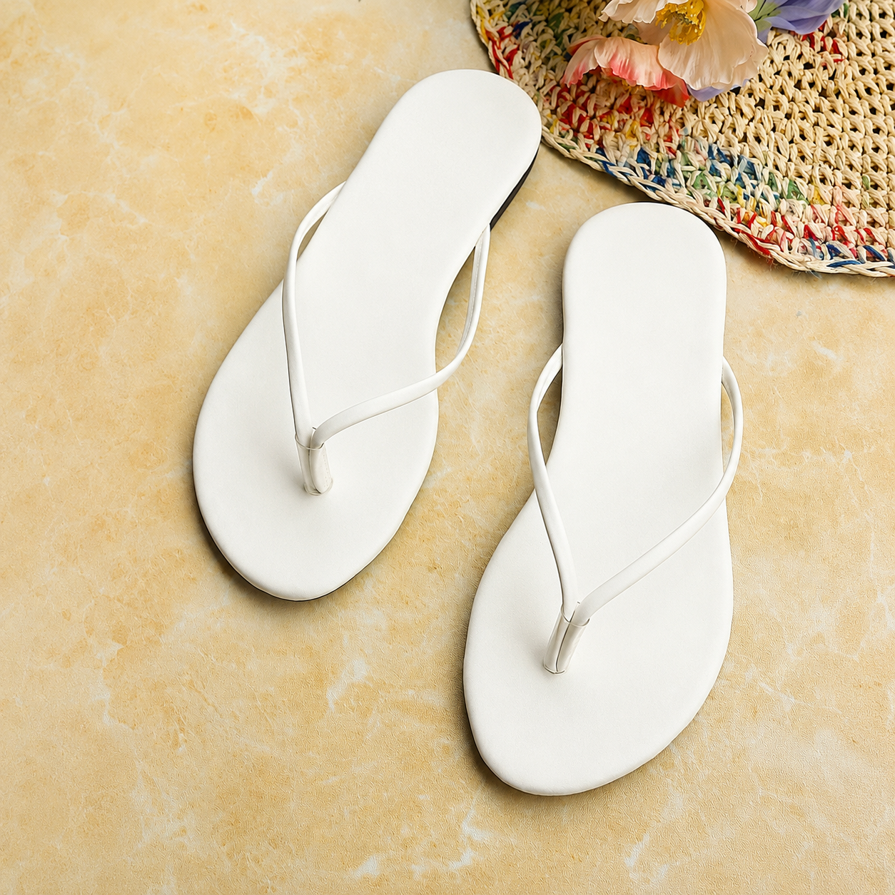 Casual Solid Flat Versatile Non Slip Flip Flop Slippers For Women 