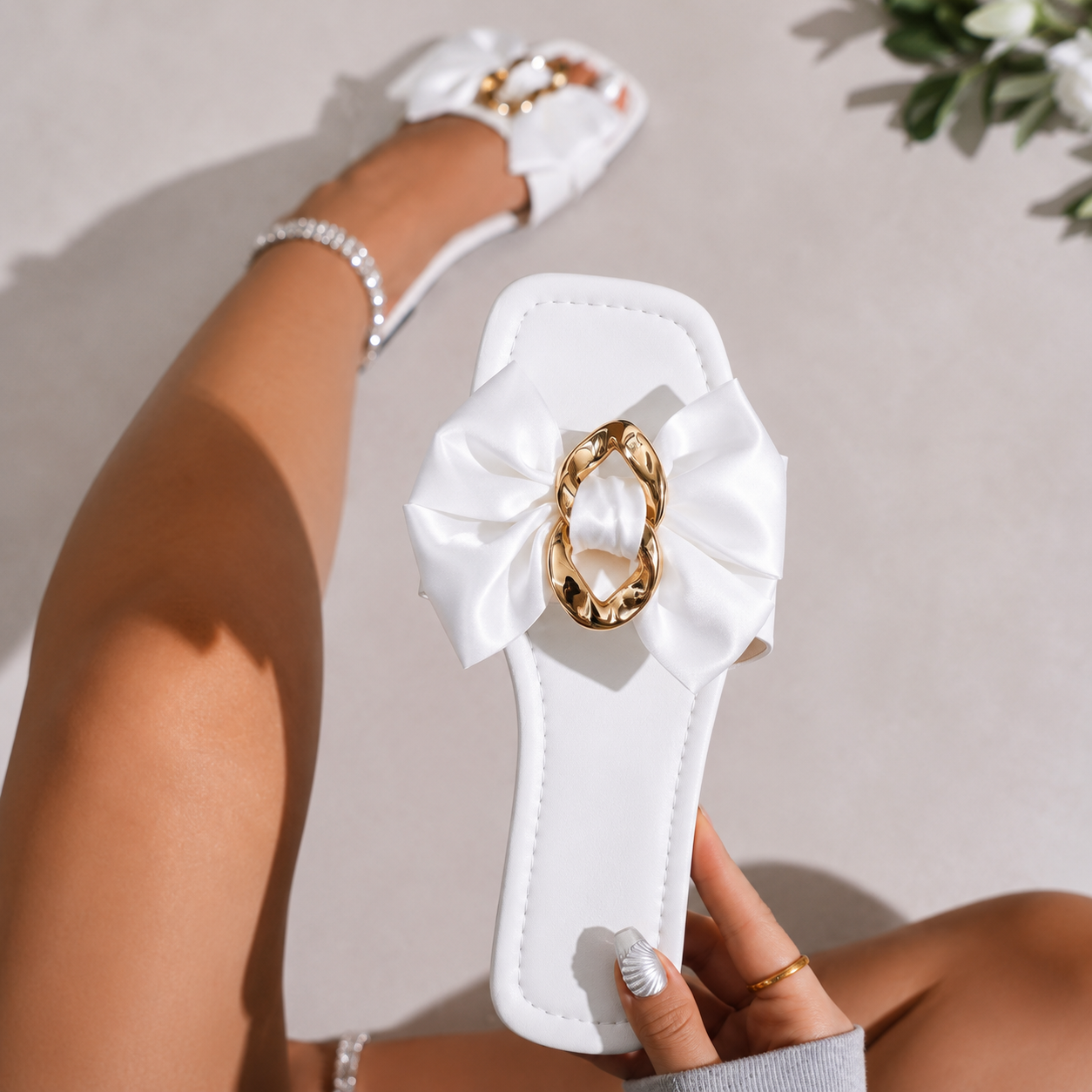 Luxury Vintage Soft Cushion Anti Slip Versatile Slide Sandals For Women