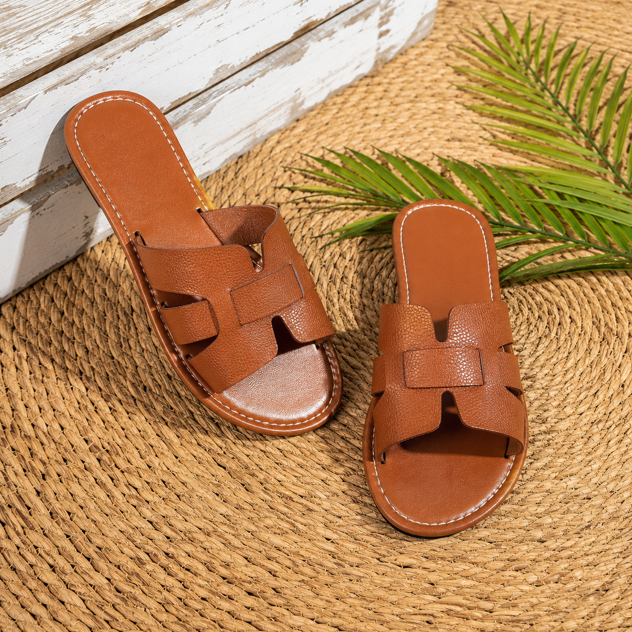 Vacation style Outdoor Flat Slipper Sandal For Women