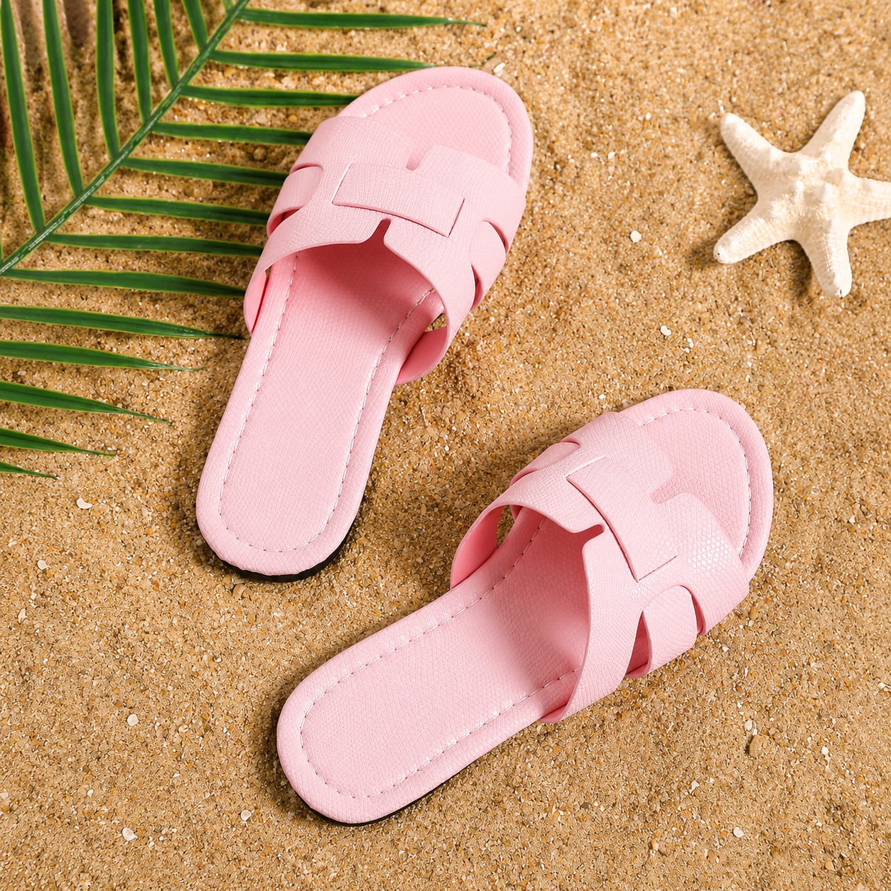 Vacation style Outdoor Flat Slipper Sandal For Women
