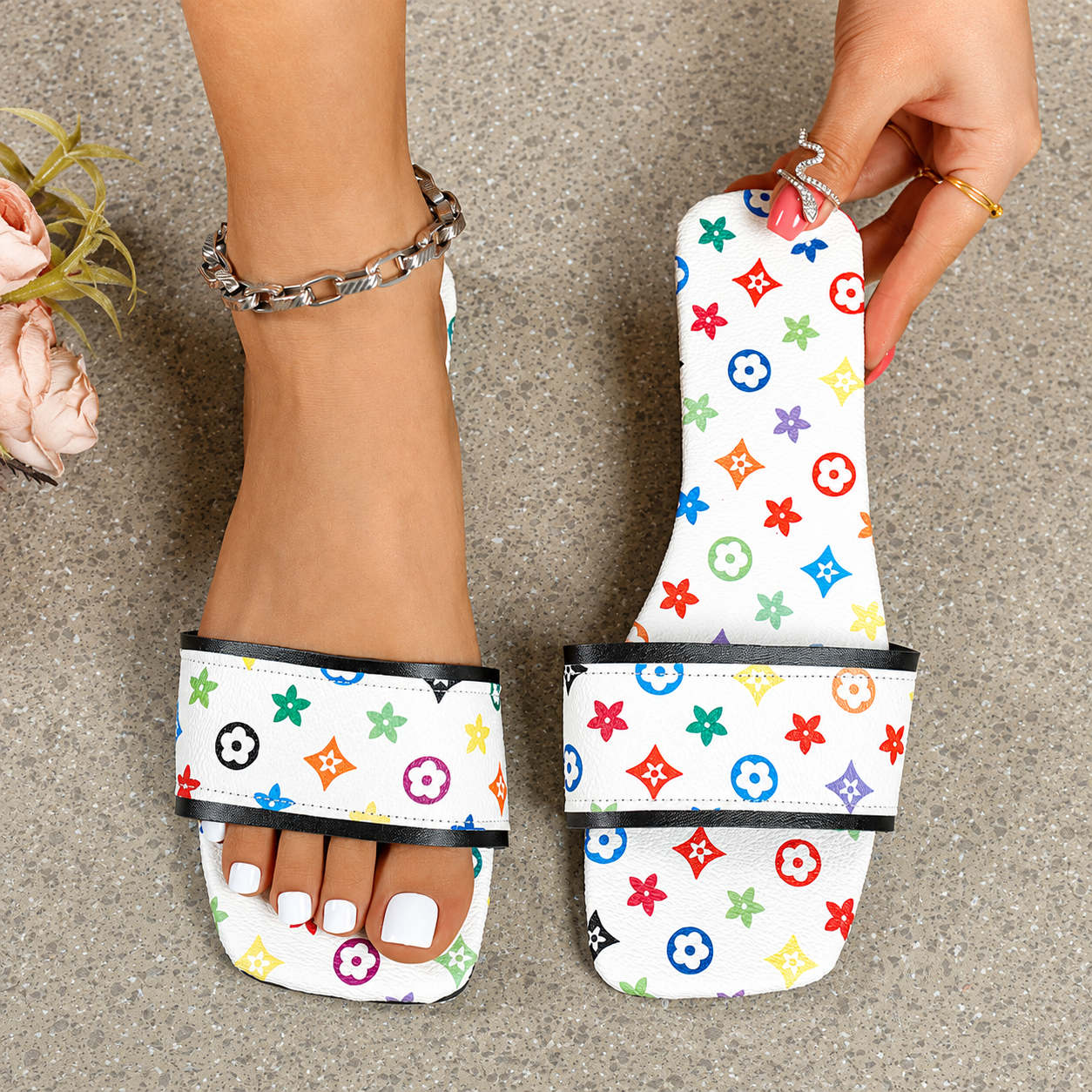 Party Wear Summer Flat Sandal For Women