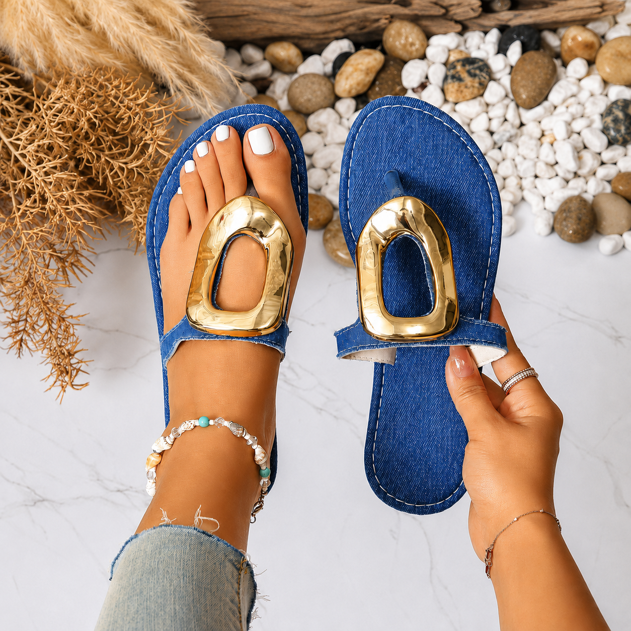 Casual Fashion Daily Wear Flat Flip Flop Slippers For Women