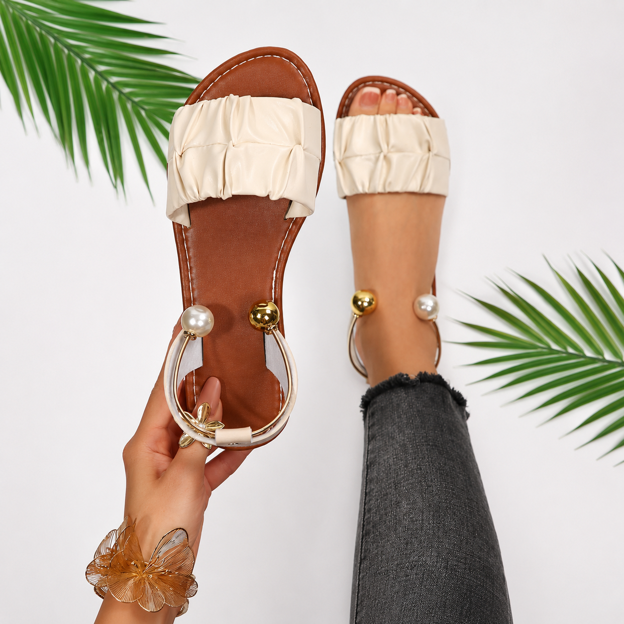 Casual Summer Plus Size Flat Sandals For Women