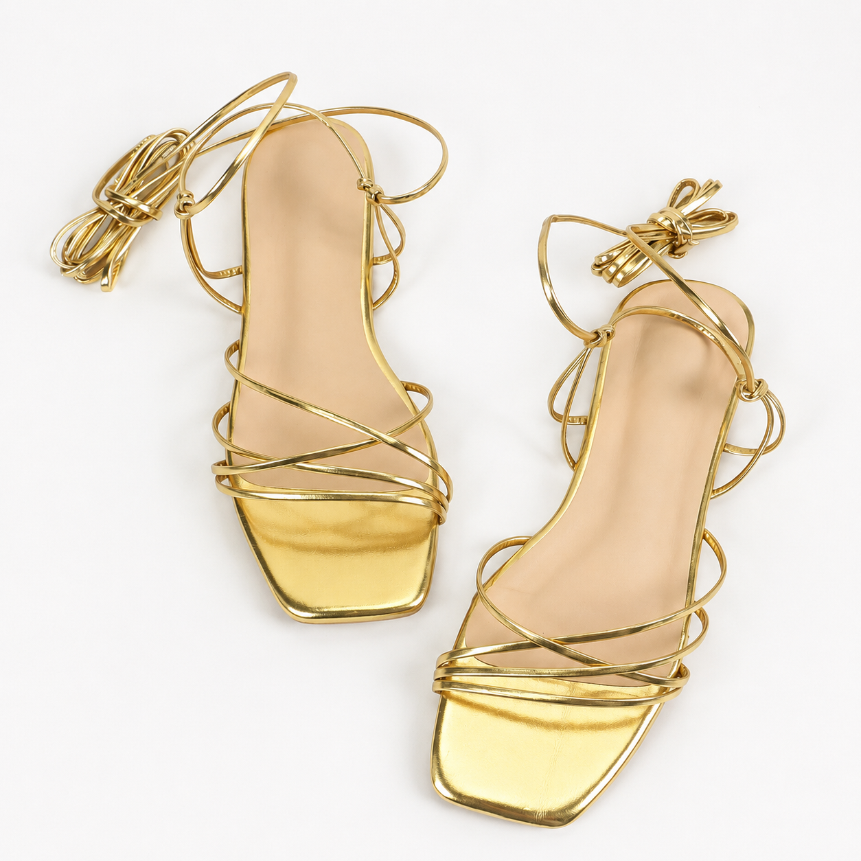 Casual Minimalist Beach Flat Tie Sandals For Women