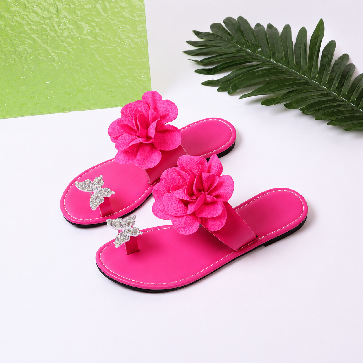 Bohemian Floral Decorated Casual Flat Sandals For Women