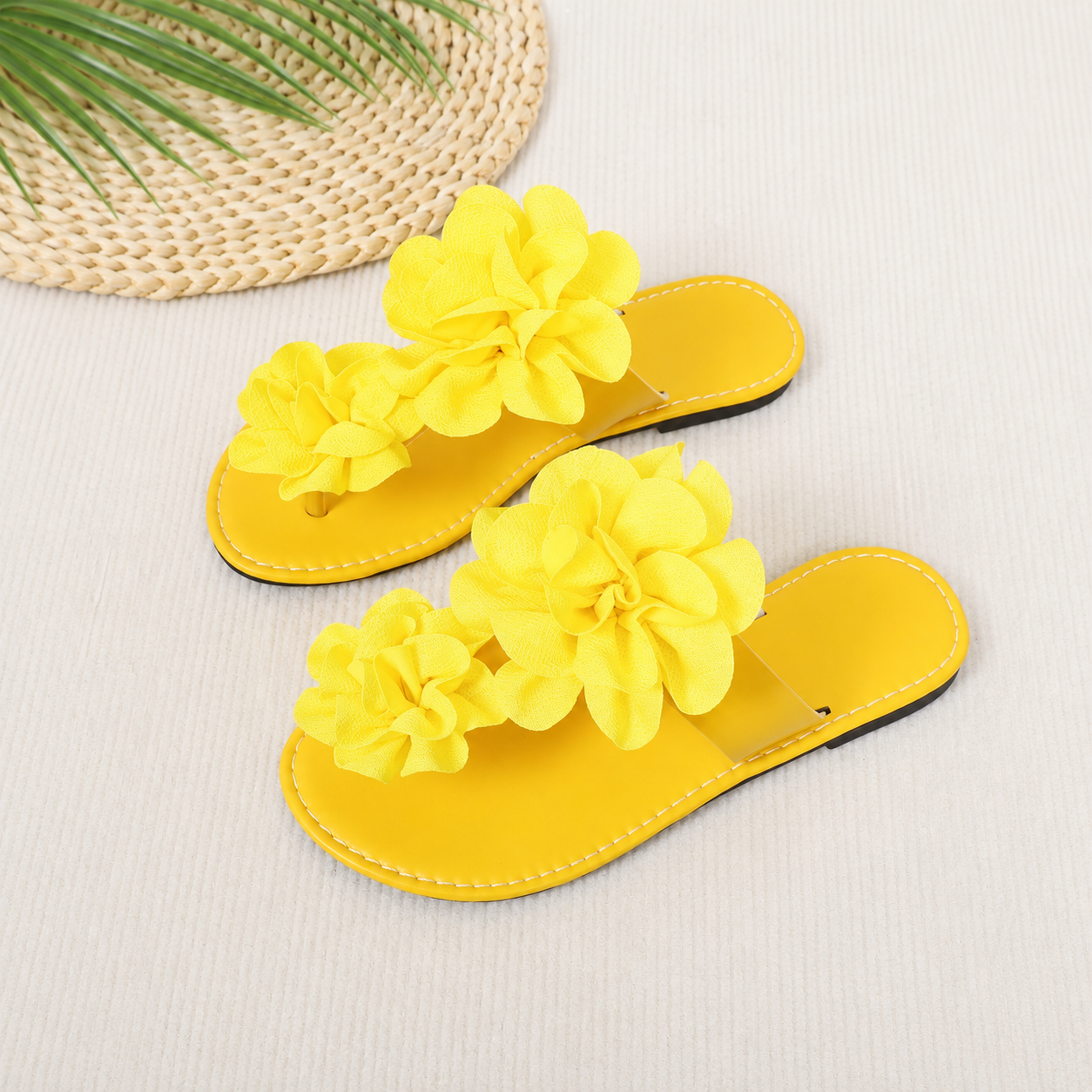 Bohemian Floral Decorated Casual Flat Sandals For Women