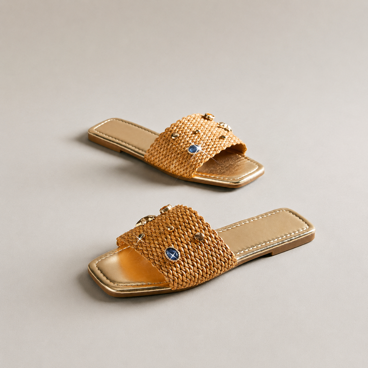 Glamorous Shell Decor Slip On Summer Sandals For Women