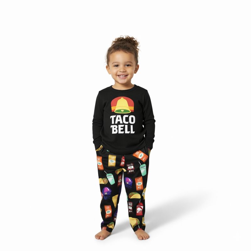 Taco Print Pajama Set With Short Sleeves And Shorts