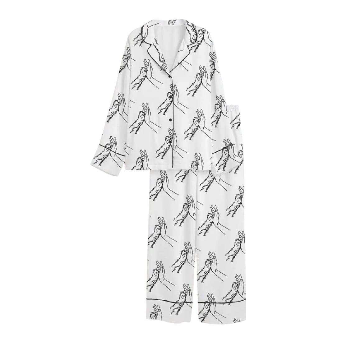 Artistic Design Printed Sleepwear Pajamas Set